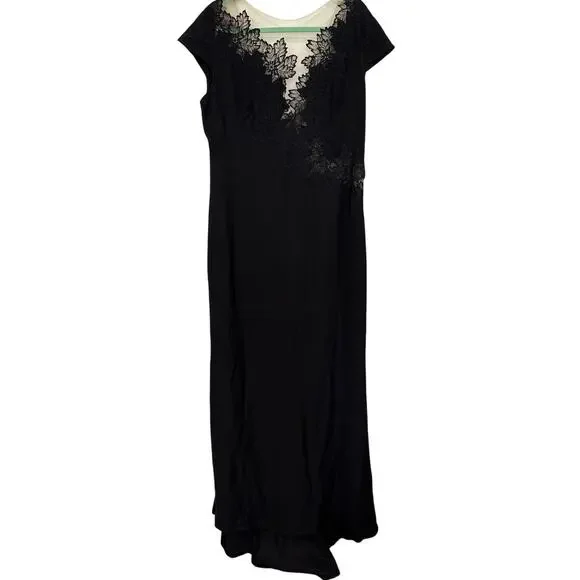 Tadashi Shoji Embroidered Floral Illusion Gown, 16 - Picture 1 of 8